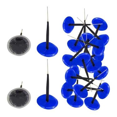 Imagem de KiBcsLic Kit com 24 remendos de reparo de pneus em formato de cogumelo. Substitui remendos de pneus comuns em bicicletas, carros, ônibus e motos, 6mm X 5cm