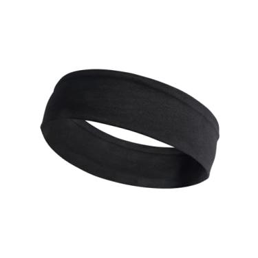 Imagem de Faixa de cabeça de fitness, faixa elástica antiderrapante para ioga para homens e mulheres, corrida, ioga, acessório de cabelo fitness (preto)