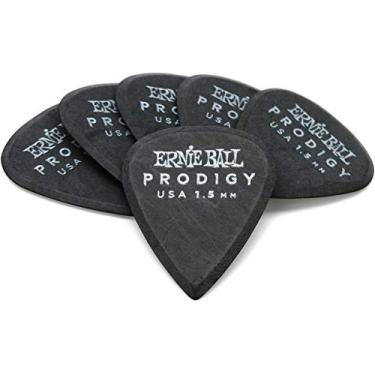 Imagem de Ernie Ball Prodigy Guitar Picks, Standard, Black 1.5mm, 6-pack (P09199)