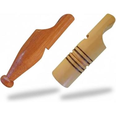 Imagem de Apito Inhambu Açu 05 + Apito Grilo 23 Pios em madeira profissionais