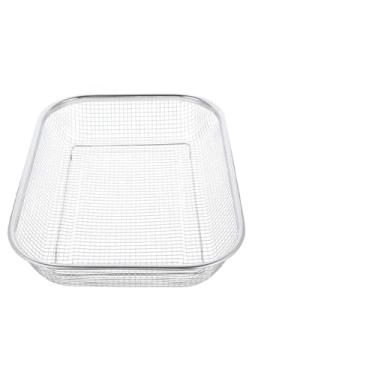 Imagem de Cesto Telado Multiuso em Aço Inox 22x30cm - Fruteira de Mesa Elegante