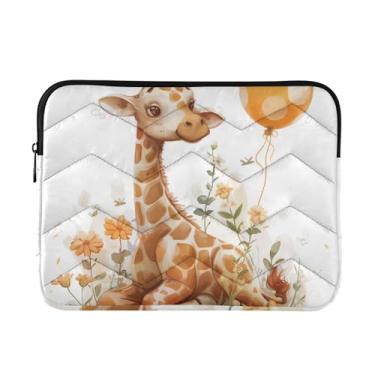 Imagem de Linda capa para laptop com balão girafa fina, leve, à prova d'água, bolsa de trabalho para laptop para homens e mulheres 13-14 polegadas