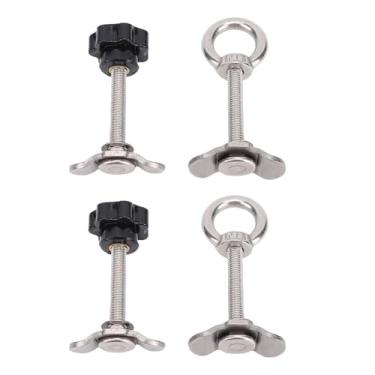 Imagem de aqxreight L Kit de Encaixe de Porca de Parafuso Com Rosca Dupla M8x60mm Aço Inoxidável Resistente para Captador de Controle de Reboque de Cama de Caminhão RV Em Aço Inoxidável Com L Parafuso Roscado