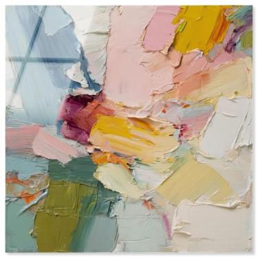 Imagem de Arte de parede de banheiro com impressão acrílica Pastel and Bold III da Art Remedy, pronta para pendurar, 12 x 12