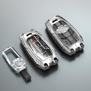 Imagem de Aoocar Capa de chaveiro de metal estilo Mech, adequada para Chevy Equinox Malibu Camaro Cruze Blazer Sonic Traverse Trax Trailblazer Bolt Spark Volt 2016-2025, com capa de chave de carro de proteção