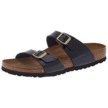 Imagem de Birkenstock Sandales Sydney Birko-Flor Magic Snake Bordeaux, Noir Magic Snake Preto, 7.5