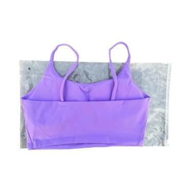 Imagem de Top De Treino Feminino Em Cor Sólida, Sutiã Esportivo Para Academia E 