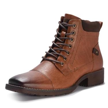 Imagem de TruVeld Botas masculinas casuais para motocicletas masculinas botas de combate Botines Para Hombre, Marrom, 40