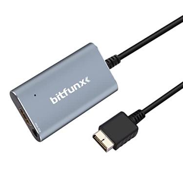 Imagem de BITFUNX Adaptador PS2 HDMI – Suporta RGB/componente para HDMI, adaptador de videogame Plug & Play sem atraso, conversor HD para console de jogos PS2 todas as versões (prata)