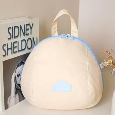 Imagem de Organizador de viagem 3 em 1, bolsa portátil de armazenamento de meias e roupas íntimas com compartimentos com zíper, lavável na máquina, poliéster Oxford, Branco, Medium