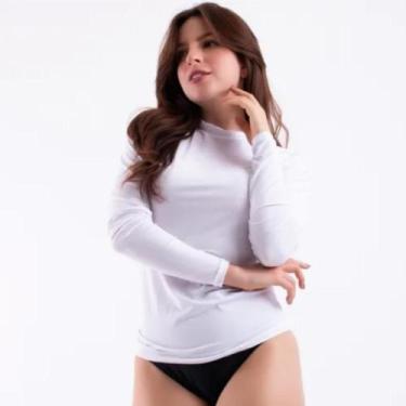 Imagem de Camisa Feminina Proteção Solar Uv+50 Camiseta Segunda Pele Térmica Pra