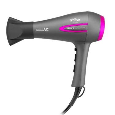 Imagem de Secador philco ions tourmaline psa3300 2100w, Cinza e Rosa, 220V