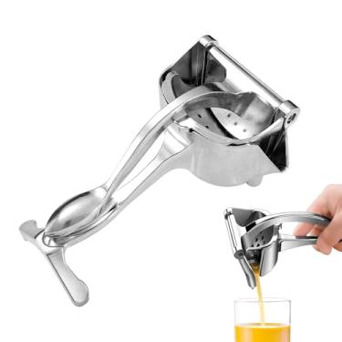 Imagem de Espremedor manual de limão, extrator de suco de frutas frescas de liga de alumínio atualizado 2026, espremedor manual com aderência ergonômica, espremedor manual de limão, fácil de limpar para laranja