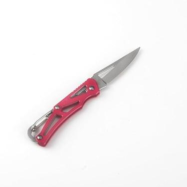 Imagem de Mini Canivete Chaveiro de Bolso, Faca Dobrável Compacta, Ferramenta Multiuso Portátil (VERMELHO)