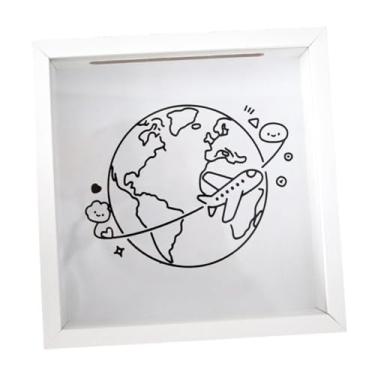 Imagem de IEUDNS Caixa de exibição de ingressos com abertura superior, moldura para guardar fotos e ingressos, 20cmx20cmx4.5cm