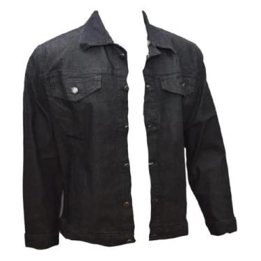 Imagem de Jaqueta Jeans Básica Masculina - TLT Moda, M, Preto