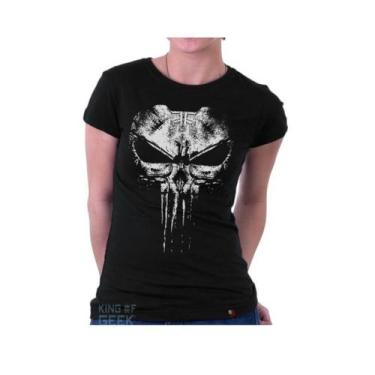 Imagem de Babylook The Punisher Camisa Justiceiro Caveira Geek - KING OF GEEK, P
