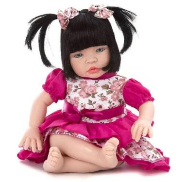 Imagem de Boneca Bebê Reborn Baby Kiss Que Chora Balbucia 51cm - Sidnyl