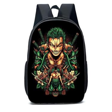 Imagem de Mochila Escolar Infanto Juvenil Zoro Pirata Anime One Piece Novidades 0570-Unissex