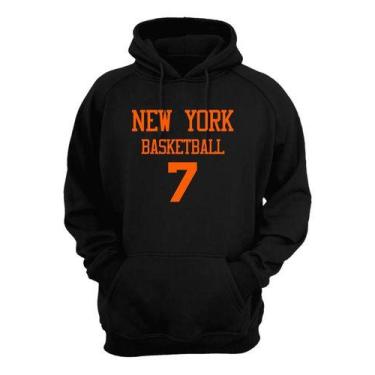 Imagem de Blusa Moletom Capuz Basquete New York Basketball Número 7 - Loja Click