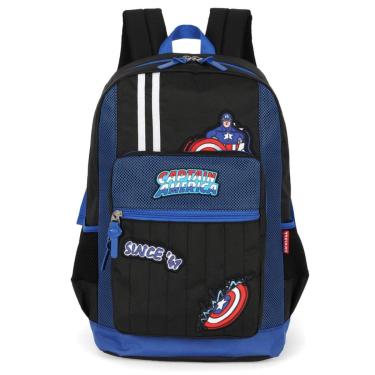 Imagem de Mochila Escolar Menino Bolsa Hulk Capitao America Avengers-Masculino