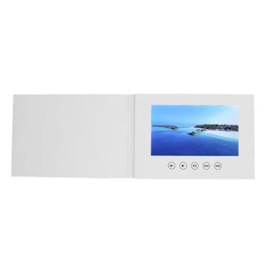 Imagem de aqxreight Cartão de Vídeo LCD de 5 Polegadas Com Alto-falante Embutido Memória de 128 MB para Reprodução HD MP4 Display Eletrônico para Casamentos Lojas Publicidade Personalizável Com Adesivos Digitais (10 polegadas)