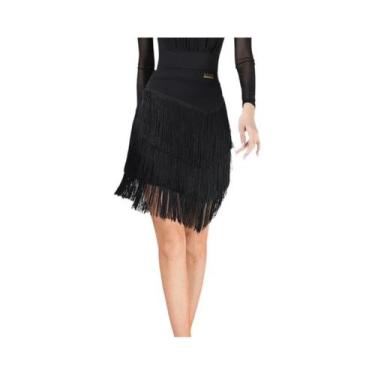 Imagem de Vestido De Dança Latina Em Tule Transparente Com Franjas De Tassel Par