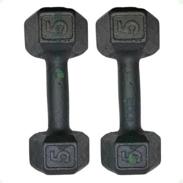 Imagem de Par de Halteres Sextavado - 5 Kg - BOX INGÁ