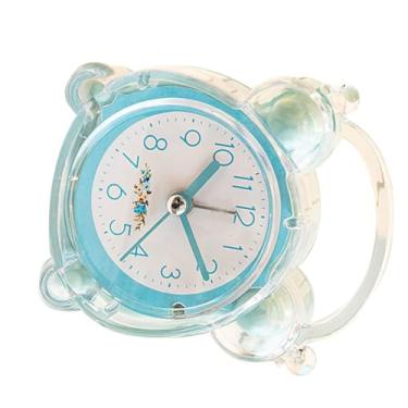 Imagem de Acouto Despertador Infantil de Desenho Animado, Design Silencioso de Campainha Dupla Com Números Grandes, Configuração Fácil para Mesa de Quarto Em Laranja (Azul)