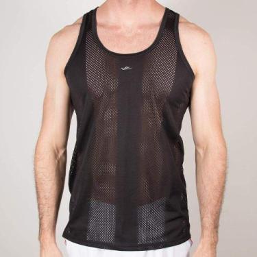 Imagem de Regata masculina Elite para academia futebol lazer 100% poliéster , Pr