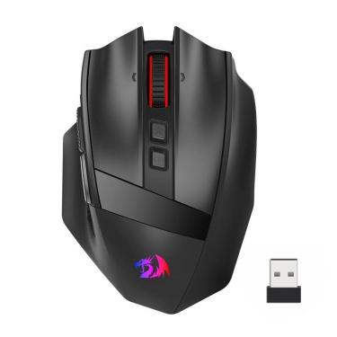 Imagem de Mouse Gamer Sem Fio Redragon Rind Pro, RGB, Scroll Infinito, 26000 DPI, USB Tipo-C, Bluetooth-Unissex
