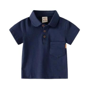 Imagem de Camisas Polo De Algodão Para Meninos, Roupas Casuais Para Crianças De 