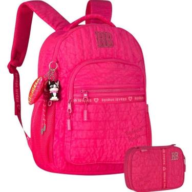 Imagem de Kit Mochila Rebecca Bonbon Costas Teen E Estojo Box Escolar