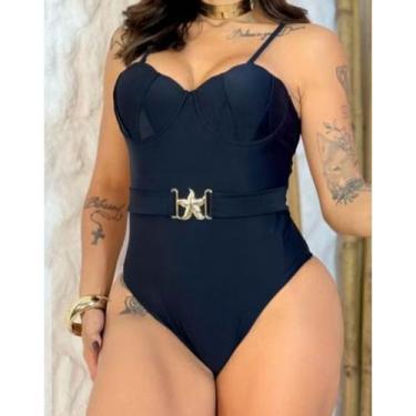 Imagem de Maiô Engana Mamãe com Bojo e Detalhes em Concha e Búzios  Moda Praia F