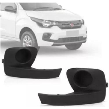 Imagem de Par Grade Moldura Milha Fiat Mobi Sem Furo 2015 16 17 2018