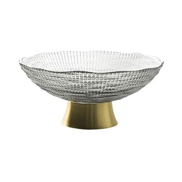 Imagem de Pratos de frutas decoração de vidro prato de frutas prato de jantar de luxo quarto sala de estar tigela de frutas cozinha prato de jantar prato de frutas bandeja de decoração de casa pratos de frutas