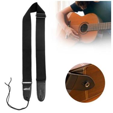 Imagem de Alça Para Violão, Guitarra E Baixo Tipo Correia Mxt - Preto