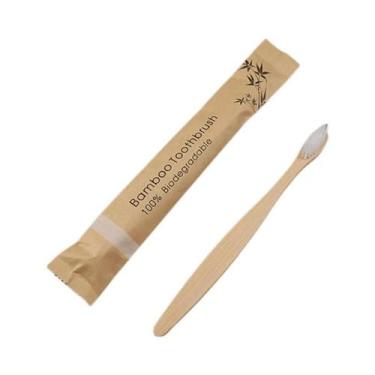 Imagem de Escova De Dentes De Bambu Com Cerdas Macias, Ecológica E Biodegradável