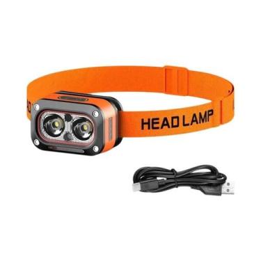 Imagem de Lanterna De Cabeça LED Recarregável Ultra Brilhante Com 5 Modos E Carr