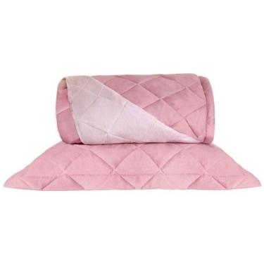 Imagem de Cobre-leito Solteiro Santista Royal Rosa - 2 Peças