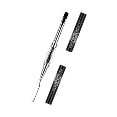 Imagem de Pincéis De Gel Para Unhas Com Ponta Dupla Oval E Cabo Com Strass Para 