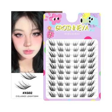 Imagem de Cílios Postiços Naturais Longos De Visom Sintético Em Cachos Para Exte