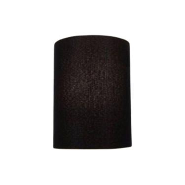 Imagem de Arandela Meia Cana Retro Vivare Md-2003 Cúpula Em Tecido 25-18x10cm - Bivolt Preto 127-220v