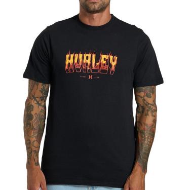 Imagem de Camiseta Hurley Flame Oversize SM26 Masculina-Masculino