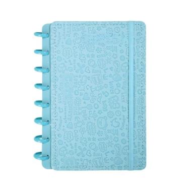 Imagem de Caderno Inteligente A5 B5 Capa Dura 80 Folhas Pautadas Personalizado Caderneta Caderno de Anotações Cadernos Caderno Anotações Alternativa Fichario A5 Planner Diário (azul/Urso em relevo,A5)