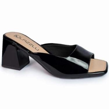 Imagem de Sandália Tamanco Salto Bloco Grosso Feminino Bico Quadrado-Feminino