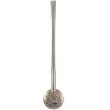 Imagem de Bomba 21cm Lisa Para Chimarrão Tererê Inteira Inox - Bortonaggio