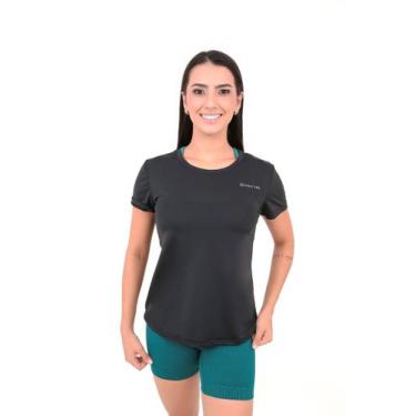 Imagem de Camiseta Feminina Wave Monttês Slim DryFit, Preto, GG