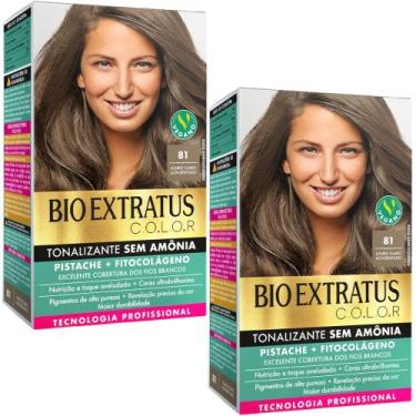 Imagem de Kit 2 Tonalizante Bio Extratus 81 Louro Claro Acinzentado Tecnologia P