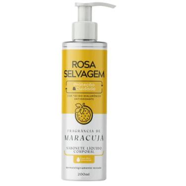 Imagem de Sabonete Líquido Corporal Rosa Selvagem Maracujá 200ml